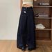 Men's Clothing Retro Dark Blue Wide Leg Jeans Versatile Casual High Waist Niche Design Straight Long Pants_mkmklike.com