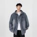 Spring And Autumn American Retro Men's Casual Hooded Denim Korean Style Loose Couple Long Sleeve Jacket Top_mkmklike.com