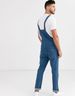 Pure Solid Color Clothing Export Overalls Suspender Denim New Pants Jumpsuit Men's Style_mkmklike.com