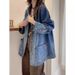 Chicco Chicco Double Pocket Workwear Denim Jacket For Women, European Style Early Autumn New Loose Fashionable Top_mkmklike.com