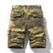 Men's Clothing Men's Summer New Camouflage Street Outdoor Workwear Shorts Elastic_mkmklike.com