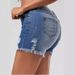 Women's High-Waisted Distressed Denim Shorts – Vintage Frayed Hem & Raw Edge Details For Casual & Boho Style_mkmklike.com