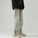 Nordmann Mud Yellow Jeans Men Autumn Winter American Style Slim Fit Slimming Long High Street Zipper Split Casual Pants_mkmklike.com