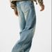 American High Street Jeans For Men, Loose Straight Wide Leg Pants, Rugged And Handsome, Heavy-Duty Washed Couple Pants_mkmklike.com