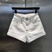 Khaki Stretch Denim Shorts For Women High Waisted Slimming Hip Lifting Versatile Hot Pants Spring New Style_mkmklike.com