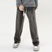 Nordmann Black Gray High Street Retro Jeans Men Elastic Waist Casual New Trendy Loose Straight Long Pants_mkmklike.com