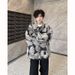 Men's Clothing Men's Distressed Tie-Dye Denim Jacket | Oversized Streetwear Coat | High-Street Fashion | Cotton Blend | Black | S-3XL_mkmklike.com