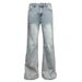 American High Street Flared Jeans For Men Cleanfit Vintage Washed Loose Fit Versatile Trendy Pants_mkmklike.com