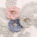 Women's Embroidery Beaded Sequined Three-dimensional Flower T-shirt + Ripped Nine-point Jeans_mkmklike.com