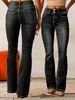 K Retro Elastic Jeans Women's New Street Style Slightly Flared Pants_mkmklike.com