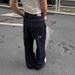 Men’s Clothing Large Size Retro Embroidery Loose Straight Jeans For Women Fat Girls Mm All Match Slim High Waist Wide Leg Pants_mkmklike.com