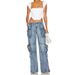 Women's Clothing street style high end casual jeans new autumn mid waist long straight overalls for women_mkmklike.com