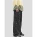 Men's Straight Leg Loose Fit Cargo Jeans Multi Pocket High Street Style Trendy Cool Design Long Pants_mkmklike.com