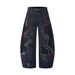 Vintage Washed Distressed Denim Jeans For Men & Women – Retro Faded Ripped Wide Leg Pants With Color Blocking & High Waist_mkmklike.com