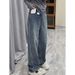 Spring And Autumn New Design Loose Straight-leg Jeans For Women, Vintage High-waisted, Slimming, Drapey, Versatile,_mkmklike.com