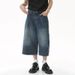 Men's Clothing Loose Wide Leg Straight Men's Vintage American Style Jeans - Relaxed Fit Wide Leg Cropped Straight Denim Pants For Casual Wear_mkmklike.com