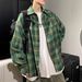 American Rero Color-Block Plaid Long Sleeve For Men 2025 Spring And Auumn New Trendy Brand Versaile Loose Shir_mkmklike.com