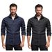 Men's Denim Shirt Jacket - Classic Open Front Casual Shirt For Men, Comfortable & Stylish, Multiple Colors & Sizes (S-3XL)_mkmklike.com