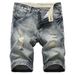 Summer New Trendy Men's Washed Straight Jeans Five-point Pants Korean Version Men's Casual Slim Shorts Cross-border_mkmklike.com