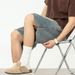 Men's Segmented Design Washed Distressed Denim Shorts Casual American Trendy Loose Fit Five Point Pants New Summer Style_mkmklike.com