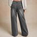 High Waist Wide Leg Jeans For Women - Soft Stretch Denim Pants With Tapered Fit, Comfortable & Flattering For Pear Shape, Classic Black & Gray Wash_mkmklike.com