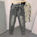 Men's Slim Straight Gray Jeans | Classic Fit With Signature Leather Patch | Comfort Stretch Denim For Everyday Wear_mkmklike.com