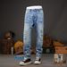 Men's Relaxed Fit Vintage Washed Denim Pants – Classic Harem Style With Artisan Distressing (28-38) – 90s Retro Streetwear For Casual Wear_mkmklike.com