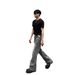 Men's Clothing Unisex Straight Leg Distressed Yellow Mud Dyed Jeans Cleanfit Washed Vibe Style Slightly Flared 2026 American High Street_mkmklike.com