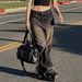 Women's Clothing High Waisted Street Style Black Solid Color Jeans, Casual Full Length, With Button Closure, Suitable For All Seasons._mkmklike.com