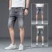 Men's Korean Style Stretch Denim Shorts – Lightweight Summer Casual 5-Inch Shorts With Relaxed Fit (28-36 Waist) – Trendy Streetwear Mid-Thigh Shorts_mkmklike.com
