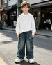 Boys Baggy Jeans Wide Leg Elastic Waist Denim Pants With Pockets Y2K Streetwear Casual Trousers For Kids 6-16 Years_mkmklike.com