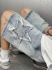 2025 2025 Sommer Männer Distressed Denim Shorts Lose Fit Trendy Marke Fünf-Punkt Hohl Taille Streetwear Kurze Hosen_mkmklike.com