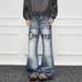 Unisex Vintage Flare Jeans With Graphic Print – 90s Retro Streetwear Denim Pants (S-3XL)_mkmklike.com