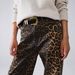 Women's Clothing Fashion Leopard Print Denim Straight Leg Pants For Women European And American Style_mkmklike.com