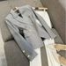 Women's Clothing Ready made gray good aura! Double breasted metal buckle slim fit commuter long sleeve blazer_mkmklike.com