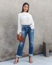 K New Urban Casual Women's Straight Leg Denim Pants_mkmklike.com