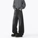 Cleanfit Versatile Micro-pull Jeans Men's Youth Fashion Popular Loose Straight Washed Retro Blue Trousers_mkmklike.com