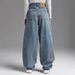 Women's High Waist Flared Jeans - Vintage Washed Denim Pants For Casual & Office Wear - Stretch Comfort Fit_mkmklike.com