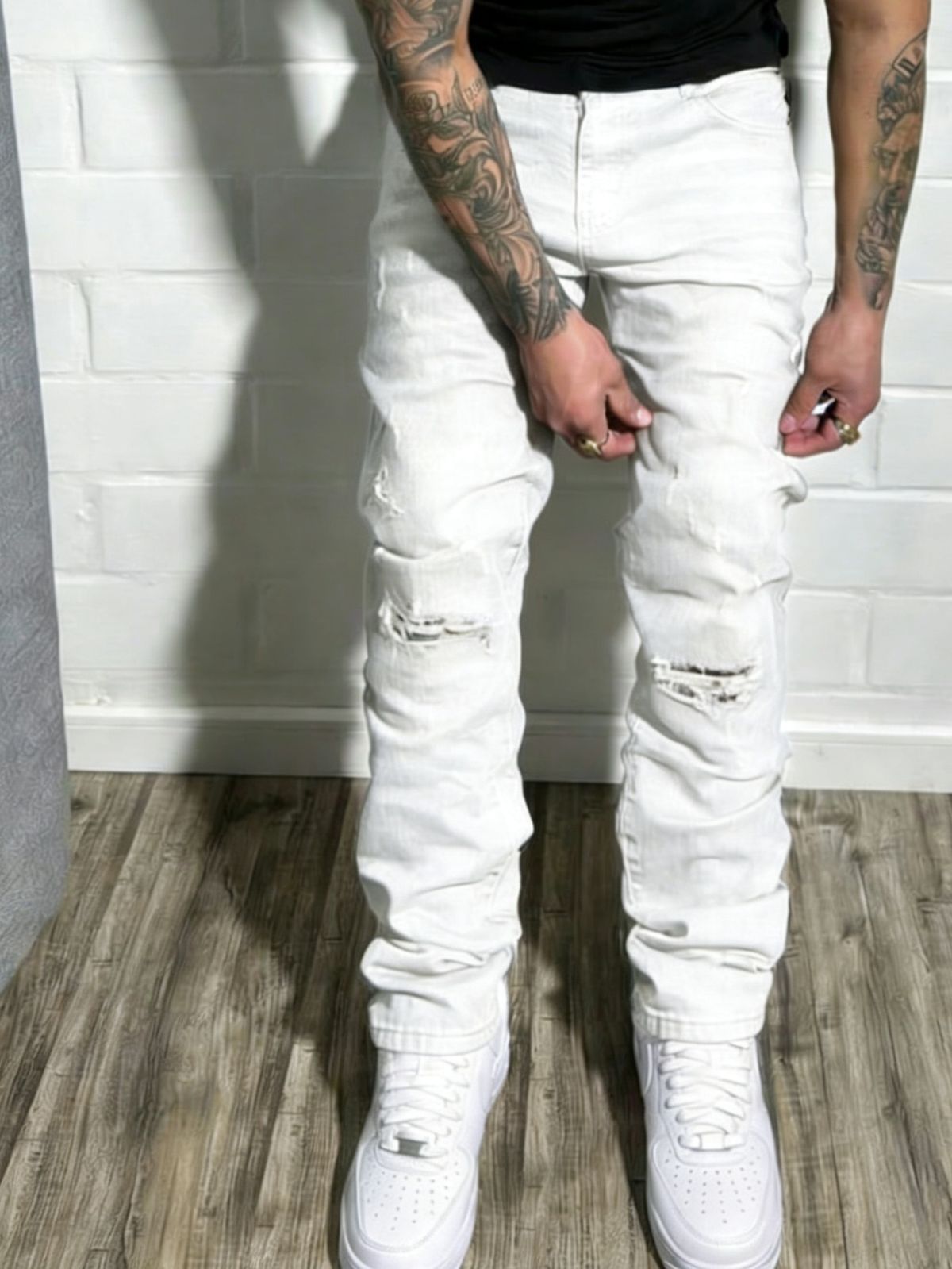 Men's Slim Fit Casual Jeans Loose Trousers Versatile Trendy American Style Simple Denim_mkmklike.com