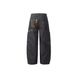 Retro High Street Curved Blade Jeans Men's Loose Wide Leg Pants Leopard Print Patchwork New Design American Style 2026_mkmklike.com