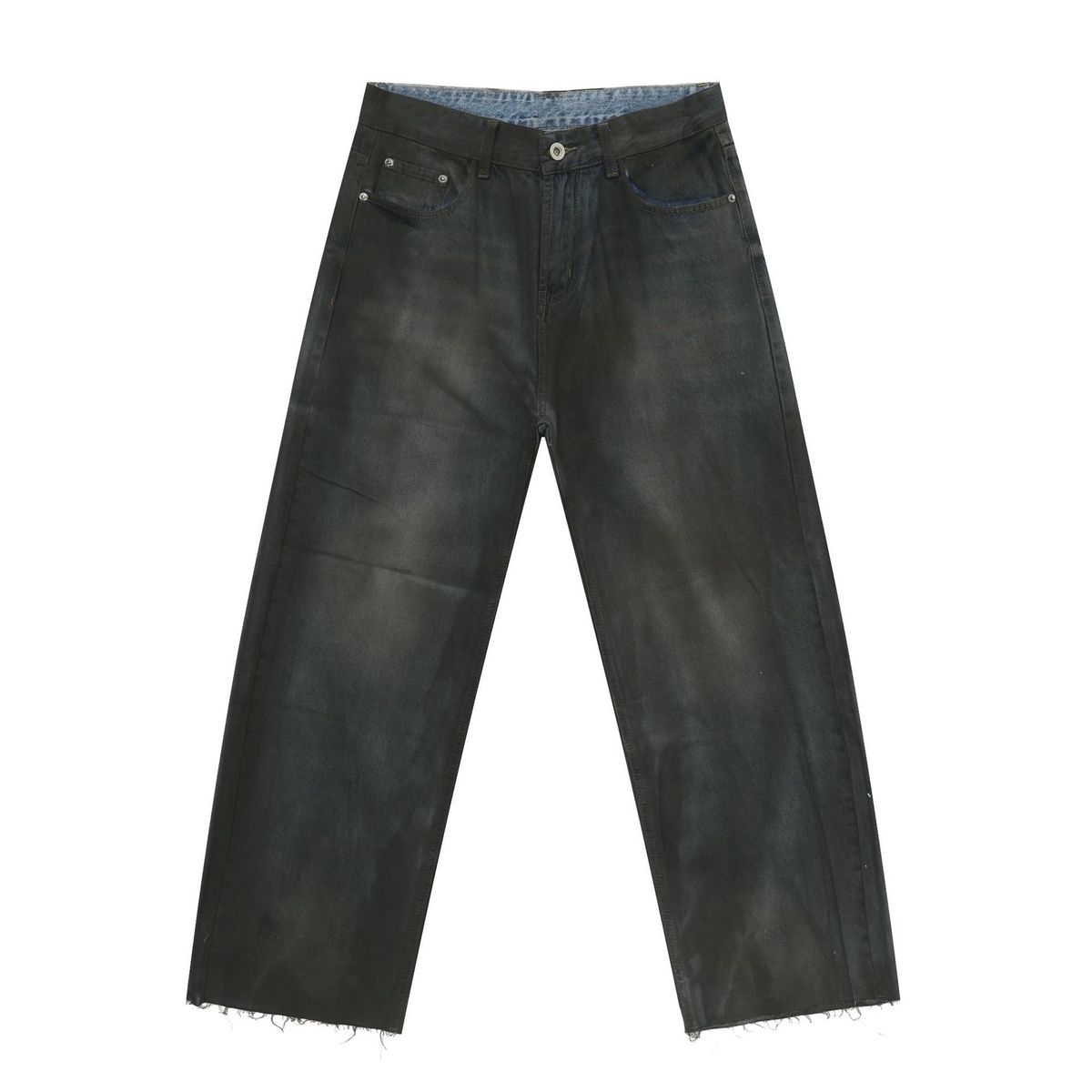 EF JEANS | 2024 New American Street Old Retro Coated Washed Jeans Straight Mopping Casual_mkmklike.com