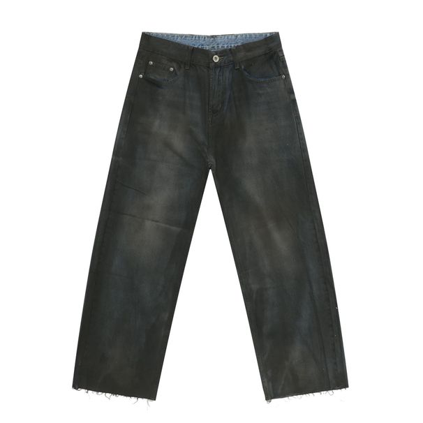 EF JEANS | 2024 New American Street Old Retro Coated Washed Jeans Straight Mopping Casual_mkmklike.com