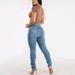 Women's Clothing New Elastic Slim Jeans Women's Button Pencil Slim High Waist Hip Trousers_mkmklike.com