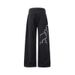 Men's Black Loose Wide Leg Jeans Lightning Embroidered American High Street Style Heavy Duty Floor Length Trousers_mkmklike.com