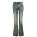 Wholesale American Retro Low-waist Hot Girl Flared Jeans, Nostalgic, Slightly Stretchy, Versatile, Slim-fit, Slimming_mkmklike.com
