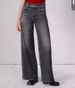 Women's Stretchy Relaxed Fit Wide Leg Jeans - Soft Organic Cotton Denim Pants With Mid-Rise Waist (Dark Blue, Light Blue, Black)_mkmklike.com