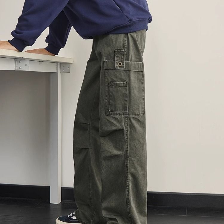 Men's Clothing Straight Jeans Men's Trendy Street Cleanfit Pants Versatile Loose Trousers Trendy_mkmklike.com