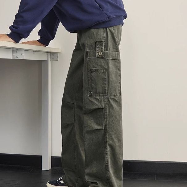 Men's Clothing Straight Jeans Men's Trendy Street Cleanfit Pants Versatile Loose Trousers Trendy_mkmklike.com