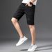 Men's Clothing White Ripped Denim Shorts Men's Straight Pants Trendy Brand Ins Shorts Slim Breeches_mkmklike.com