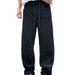 Men's Clothing Vintage American Straight Leg Jeans Relaxed Fit Distressed White Denim Pants With Elastic Waist, Casual Wear For All Seasons_mkmklike.com